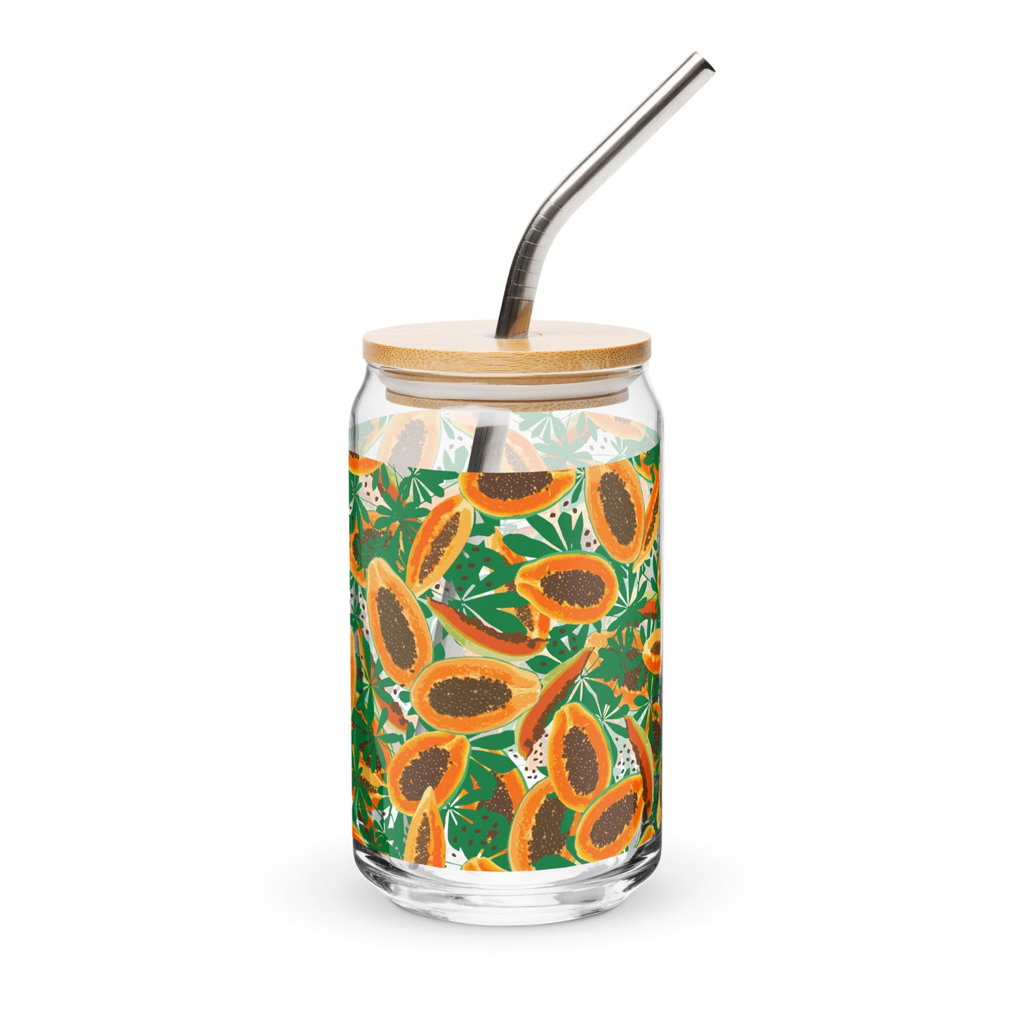 tropical-papaya-glass-tumbler-16-oz-lid-straw