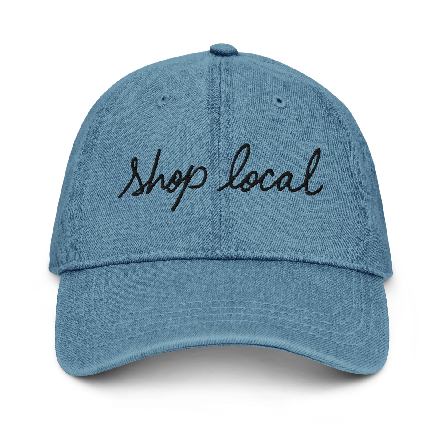 Shop Local Embroidered Denim Hat