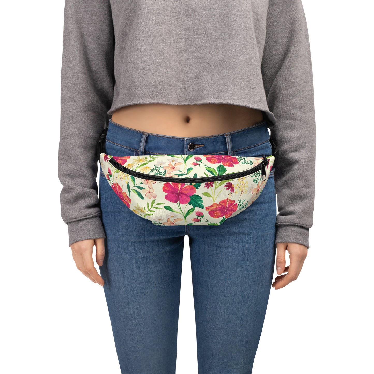 hand-painted-flowers-waist-bag