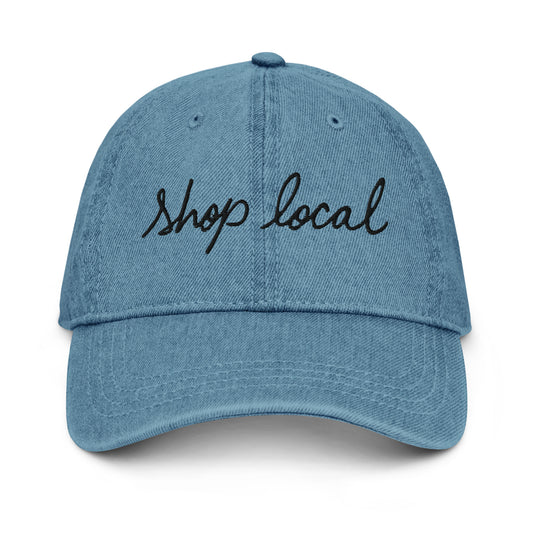 Shop Local Embroidered Denim Hat