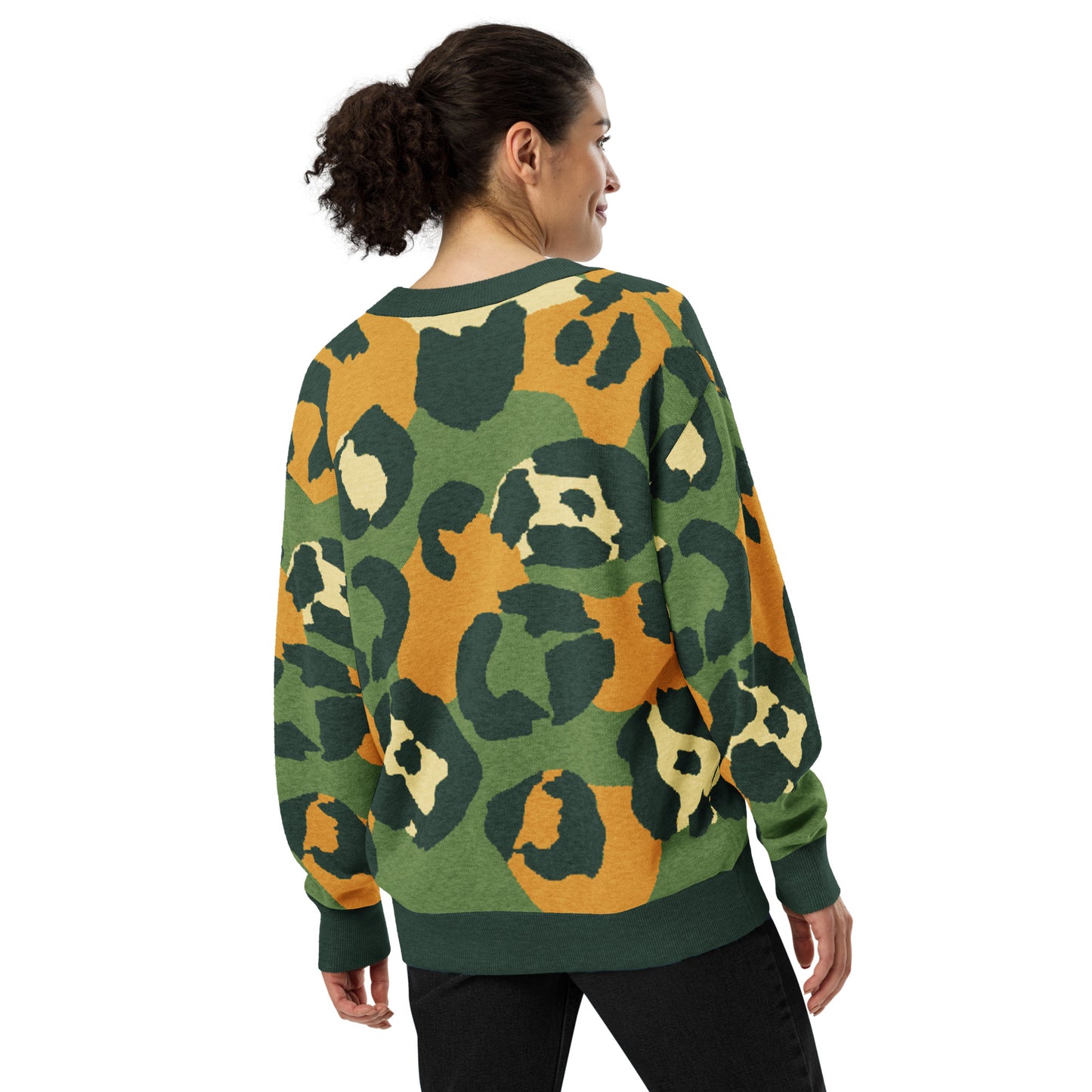 Knitted Cardigan Animal Prints | Leopard