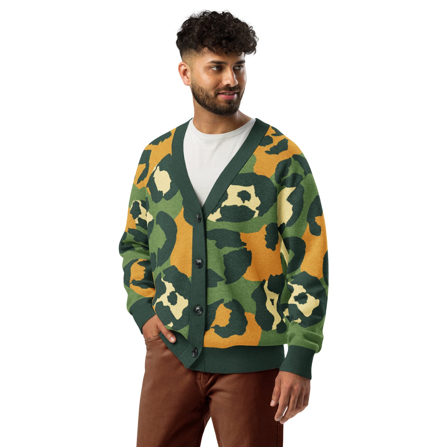 Knitted Cardigan Animal Prints | Leopard