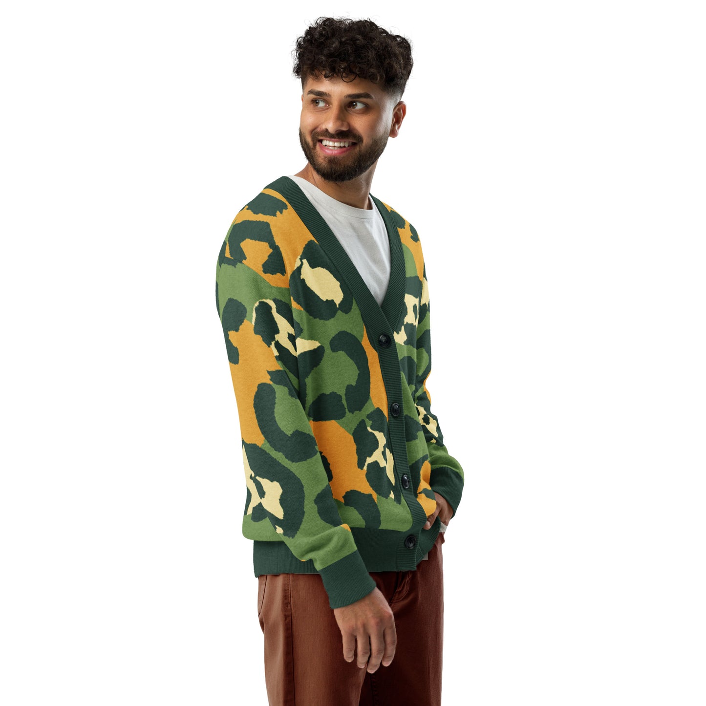 Knitted Cardigan Animal Prints | Leopard