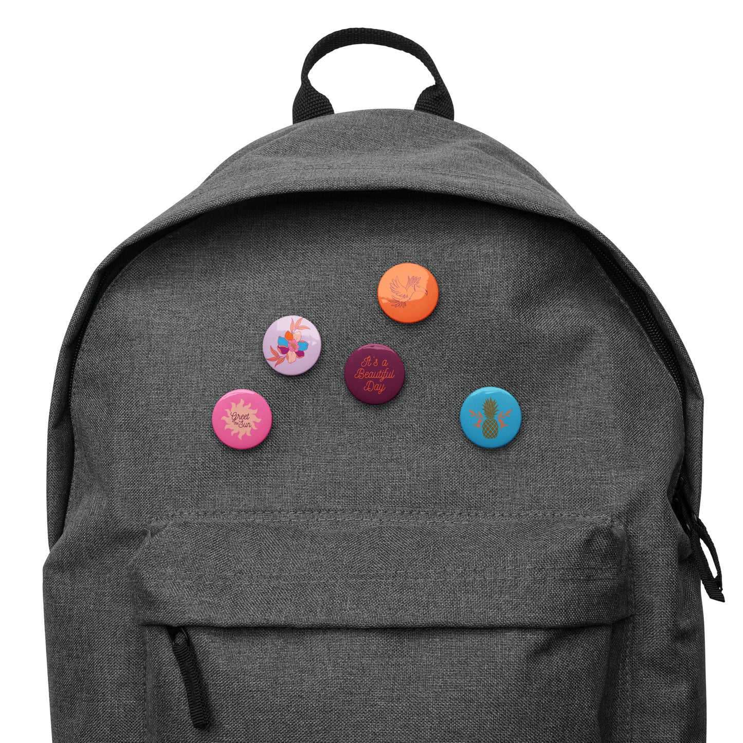 pin-buttons-toucan-flower-sun-pineapple