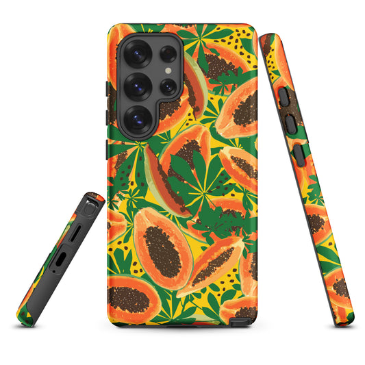 papaya-pattern-samsung-phone-case-orange-yellow-green